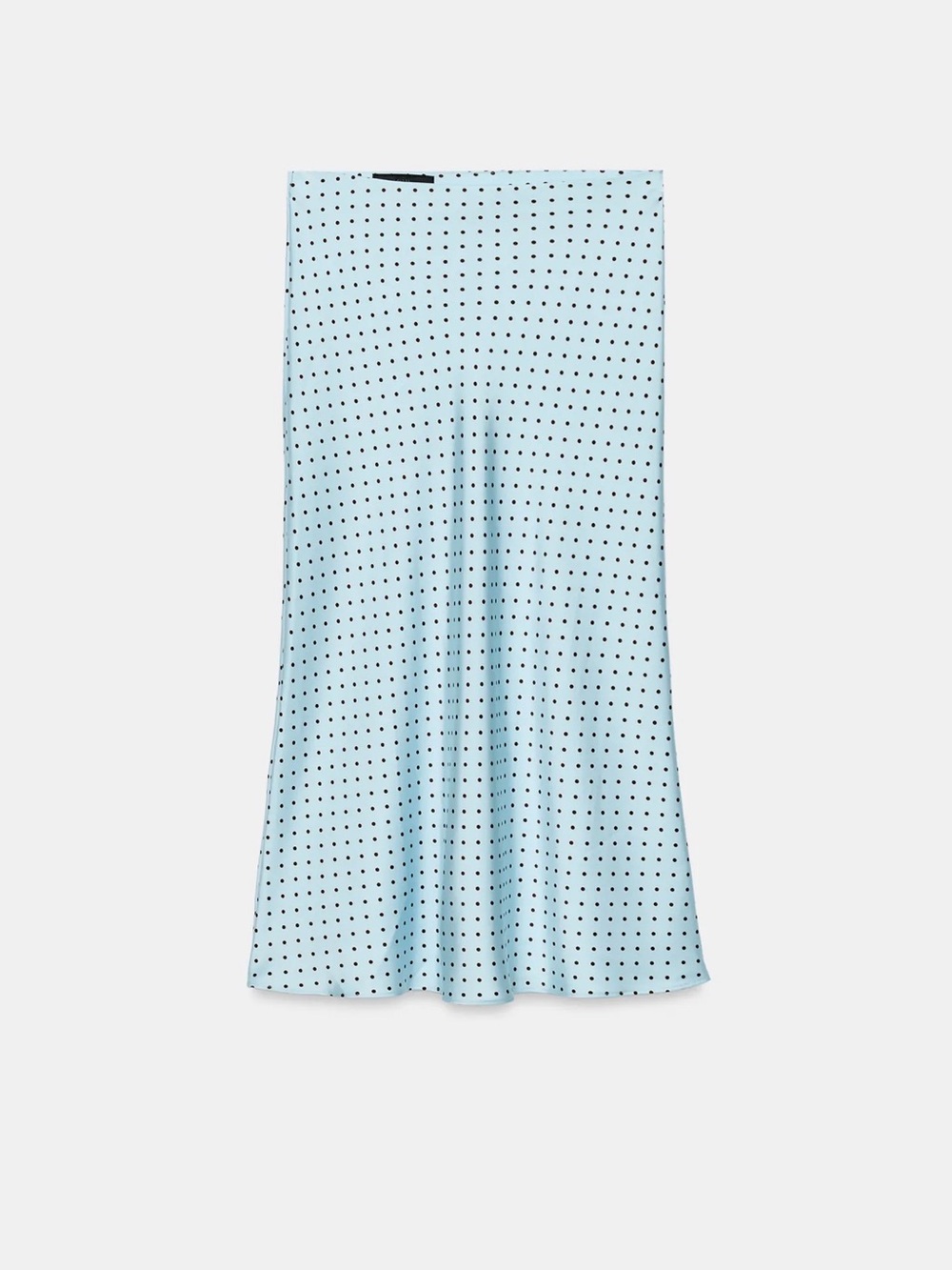 Zara Pale Blue Polka-Dot Maxi Skirt